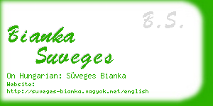 bianka suveges business card